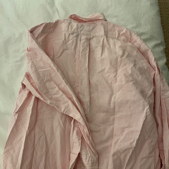 Ralph Lauren Polo Pink/White Striped Button Down - Picture 2 of 4